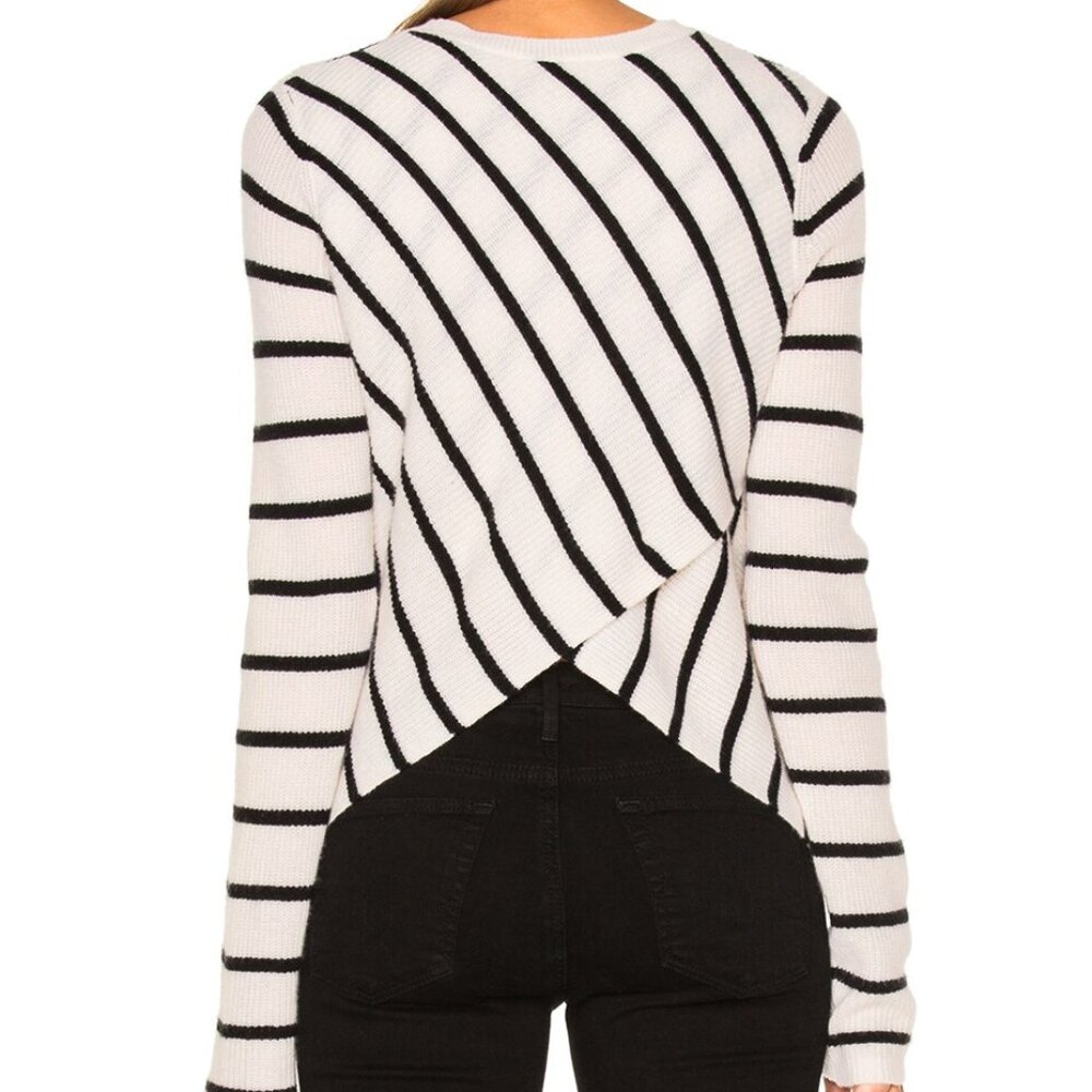 A.L.C. Tula Cashmere Sweater, Black & Ivory, S